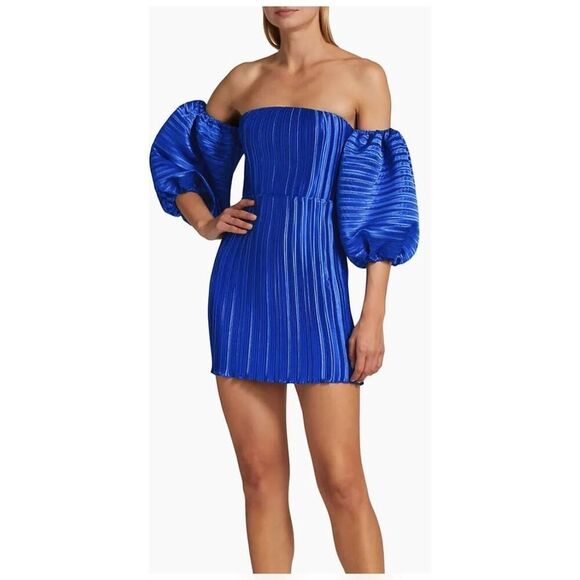 L'ldée's Sirene off-the-shoulder Minidress SZ AU12 US8 - Picture 2 of 8